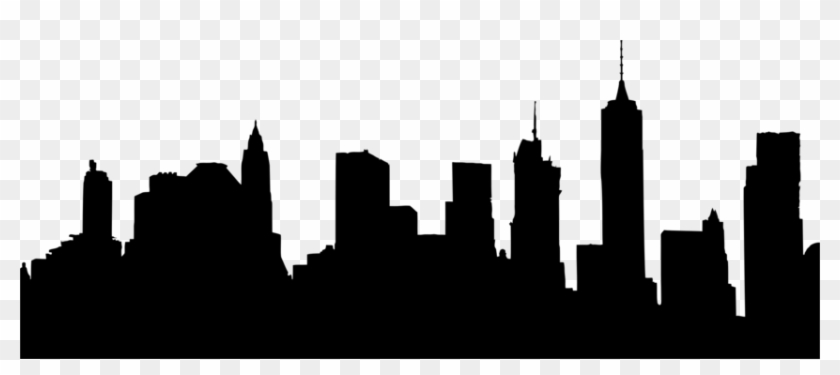 Skyline Silhouette New York City Drawing Cityscape - Brooklyn Bridge #1389576
