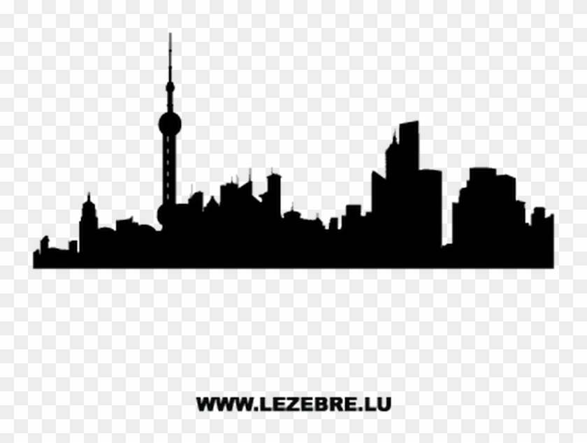 Silhouette At Getdrawings Com - Shanghai Skyline Png #1389620