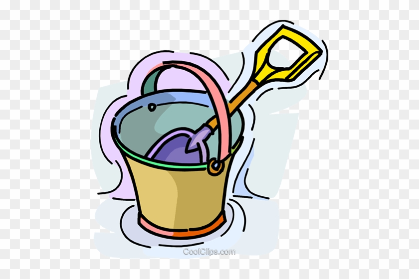 Pail And Shovel Royalty Free Vector Clip Art Illustration - Illustration #1389655