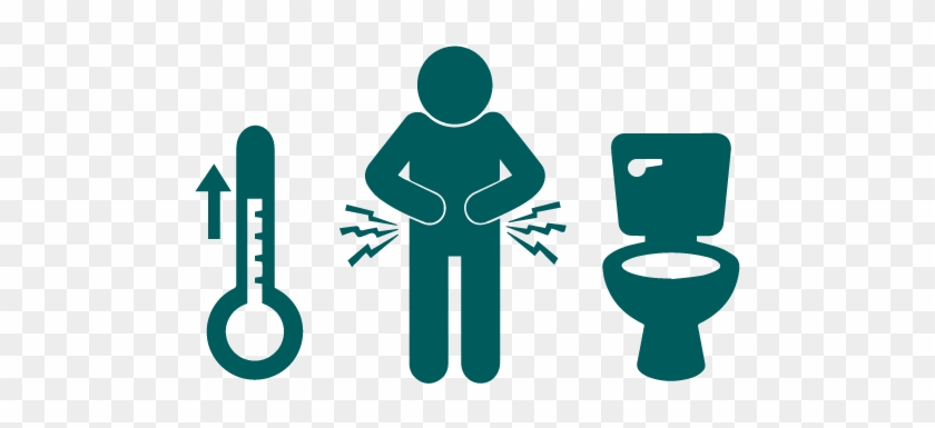 Signs Of An Infection Include Watery Diarrhea, Fever, - Stickman With Stomach Ache #1389805