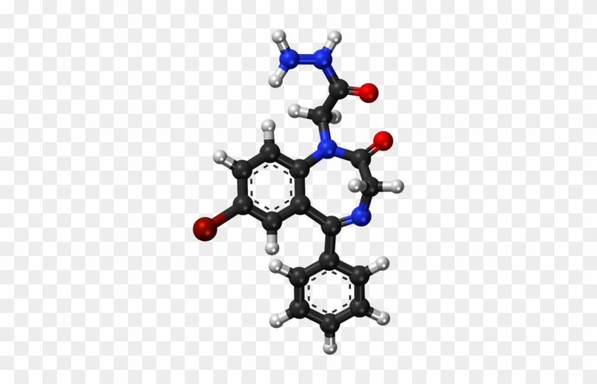 Gidazepam Ball And Stick Model - Molecule #1389941