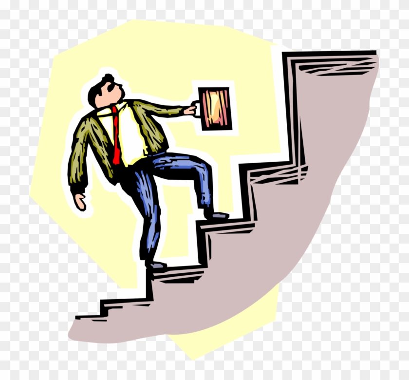 Graphic Transparent Businessman Clipart Climbing - Подъём По Лестнице #1390332