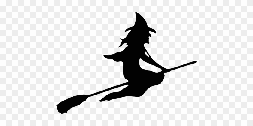 Halloween Costume Jack O' Lantern Halloween Costume - Cartoon Witch On Broom #1390382