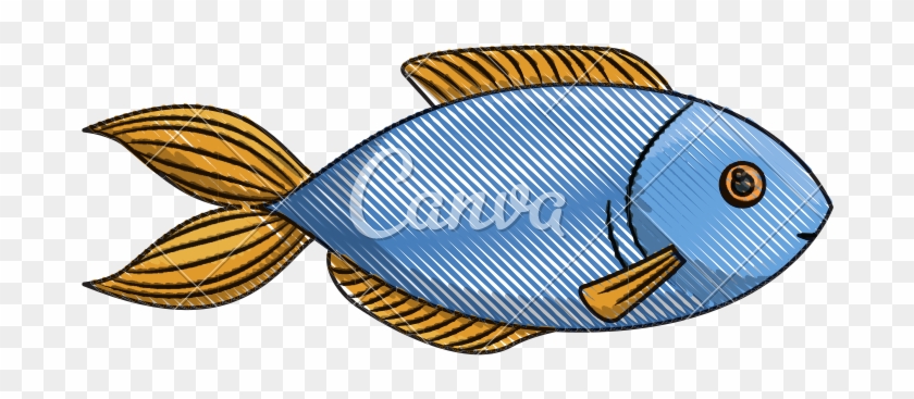 Blue Trout Fish - Vector Graphics #1390426