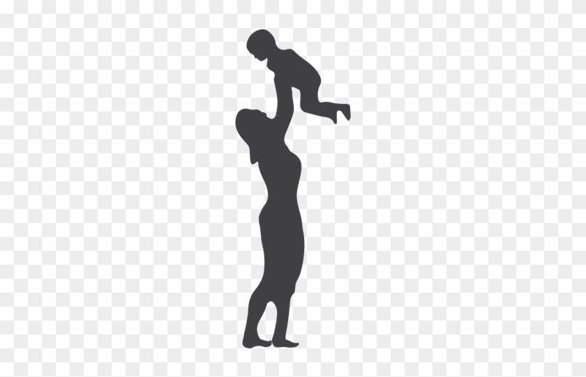 Toddler Svg Silhouette - Mother And Child On Beach #1390435