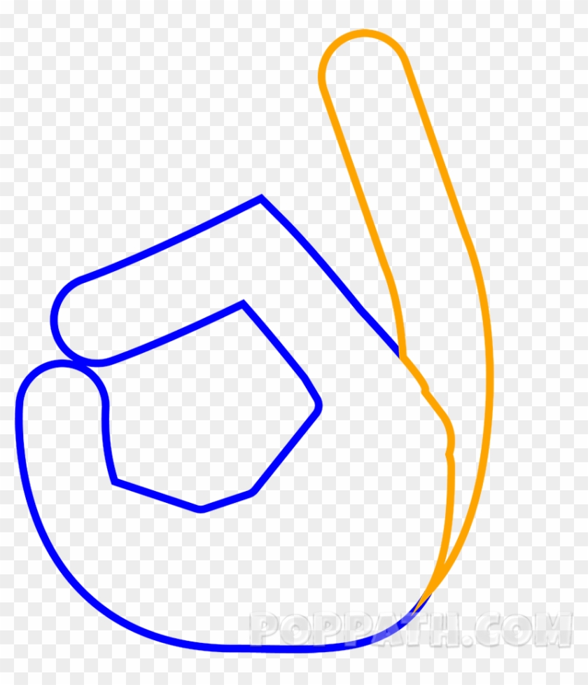 Next We Will Draw The Middle Finger Extending To The - Okdrawing #1390555