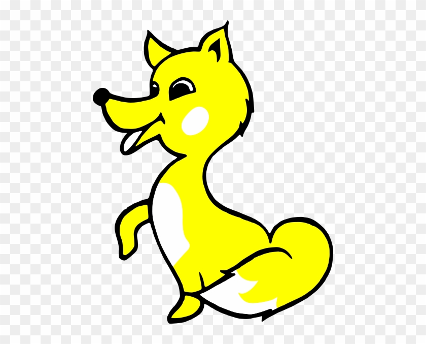 Yellow Fox Kid Clip Art At Clker Com Vector Clip Art - Animals Clip Arts #1390920