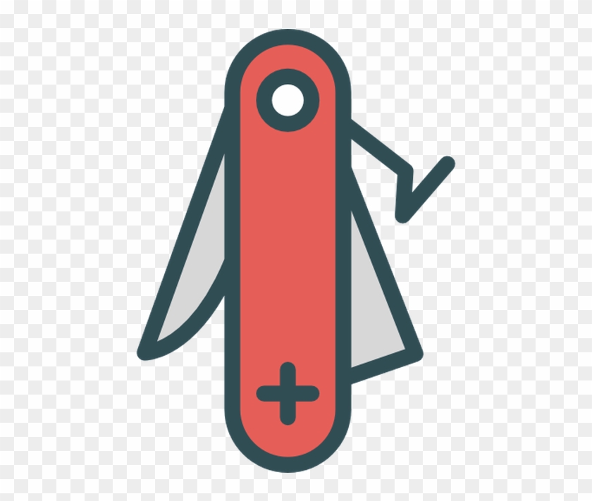Swiss Army Knife Free Vector Icon Designed By Darius - Clipart Swiss Knife Png #1390944