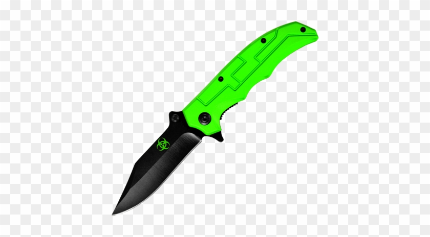 Biohazard Clipped Point Folding Pocket Knife - Hunting Knife #1390956
