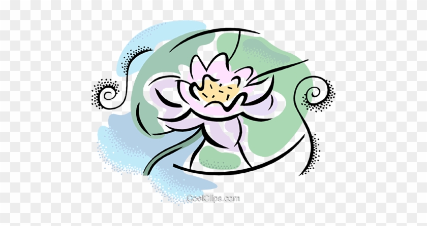 Water Lily Royalty Free Vector Clip Art Illustration - Cartoon #1391062