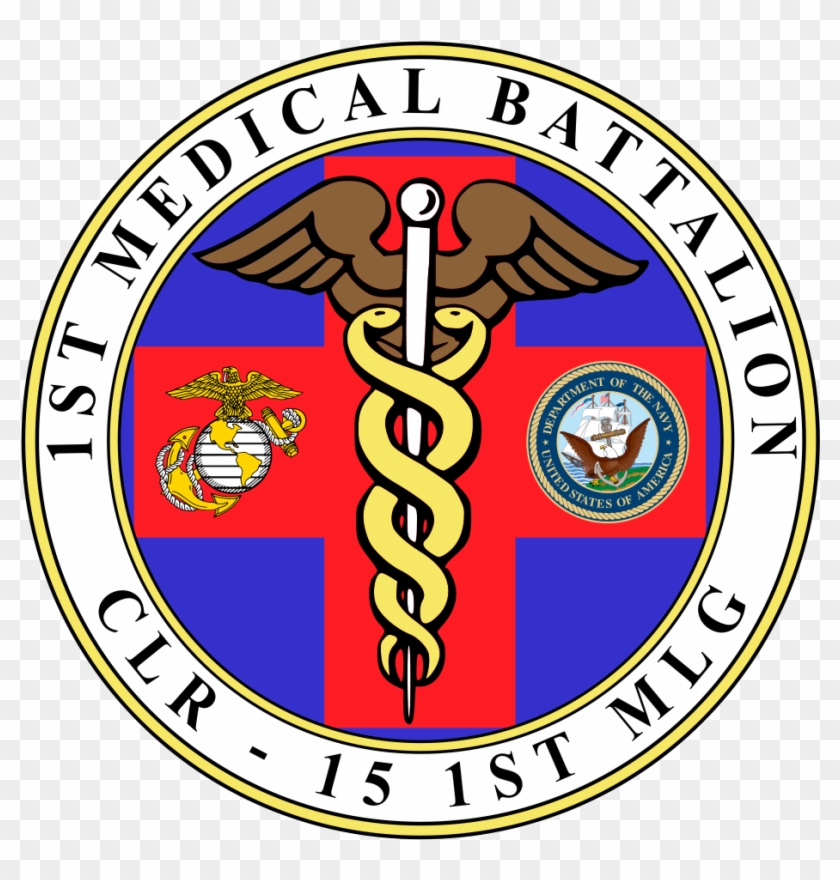1st Medical Battalion - Usmc 1st Medical Battalion Insignia Shower Curtain #1391138