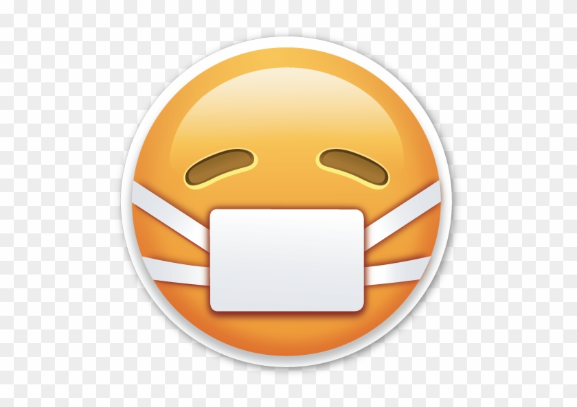 Face With Medical Mask - Medical Mask Emoji Png #1391160