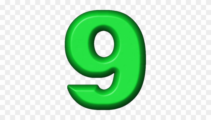 Green Refrigerator Magnet 9 Letters And Numbers, Math - Number 9 In Green #1391195