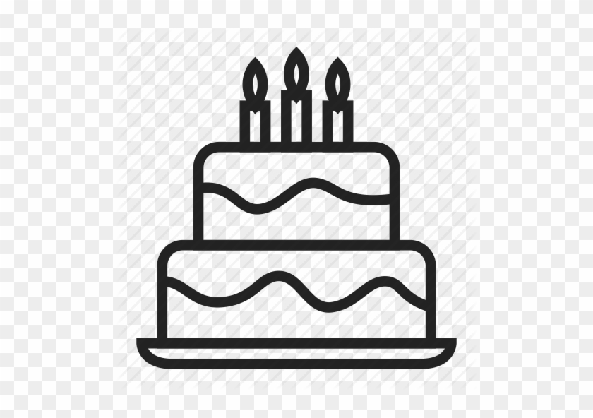Birthday Cake Icon Clipart Birthday Cake Tart - Birthday Cake Outline Png #1391199