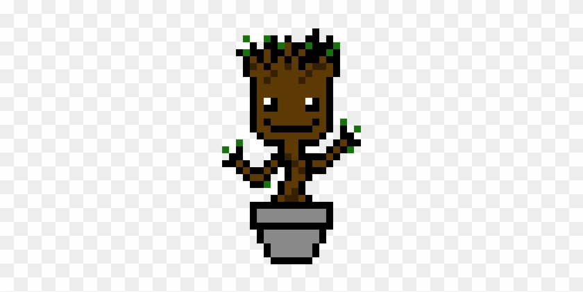 Baby Groot - Minecraft Gumball Pixel Art #1391209