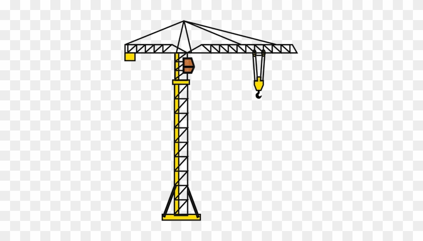 Construction Crane. Vector Drawing Stock Vector - Illustration of cartoon,  builder: 136582939