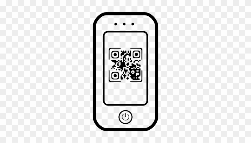 Jpg Black And White Stock Mobile Phone At Getdrawings - Qr Mobile Phone Icon #1391259