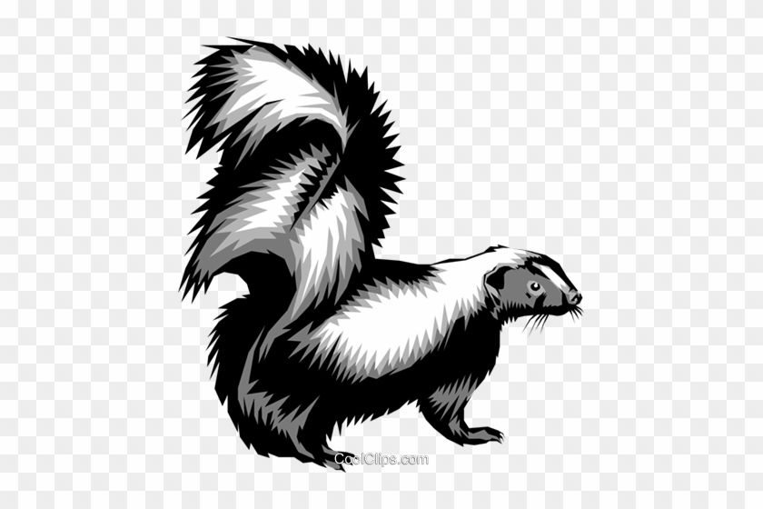 Skunks Royalty Free Vector Clip Art Illustration - Mean Skunk Clip Art #1391280