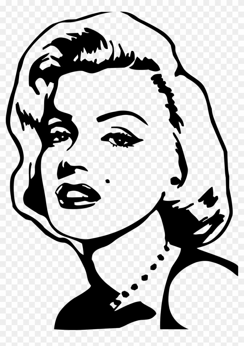 Image Pop Art Drawing Painting - Marilyn Monroe Drawing Outline Easy #1391314