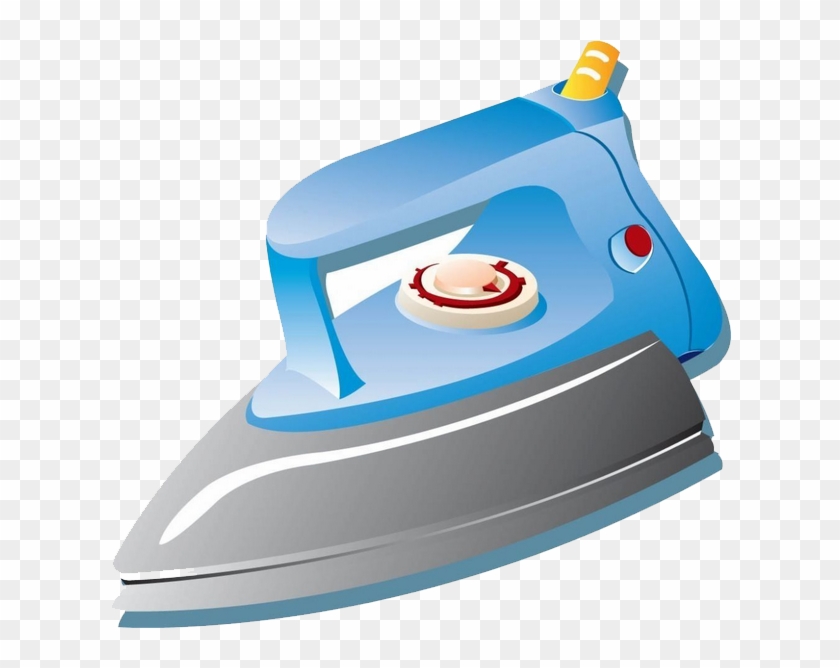 Clothes Ironing Electricity Small Steam Blue - Gambar Setrika Kartun Png #1391315