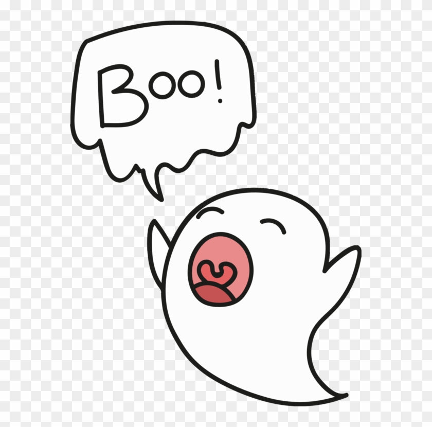 Drawing Fear Of Ghosts Boos Smiley - Boo Ghost Clipart #1391322