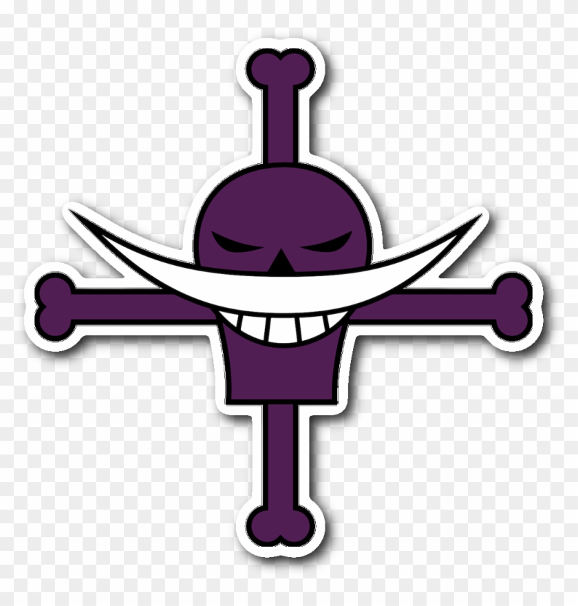 Whitebeard Pirates Jolly Roger Sticker - One Piece Whitebeard Flag #1391452