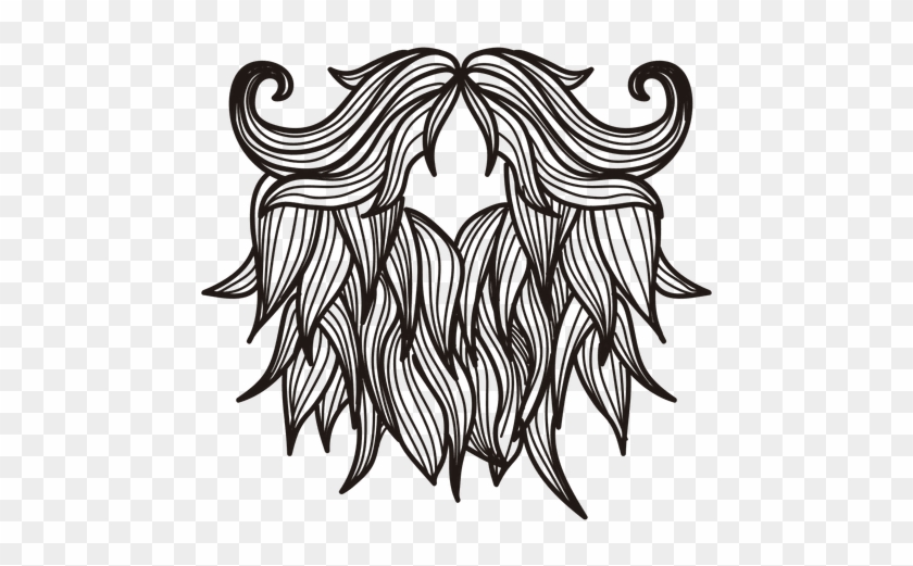 Drawn Beard Transparent - Barba Vector Png #1391465