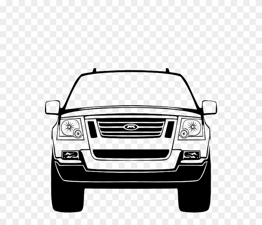 Download Front Of Car Clipart Car Sport Utility Vehicle - Car Silhouette Front Png #1391524