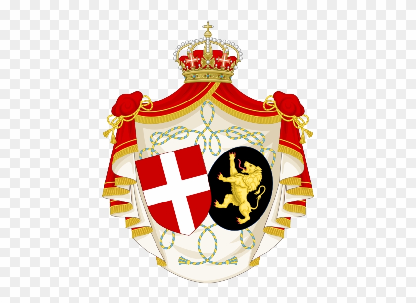 Alliance Coat Of Arms Of King Umberto Ii And Queen - House Of Medici Coat Of Arms #1391606