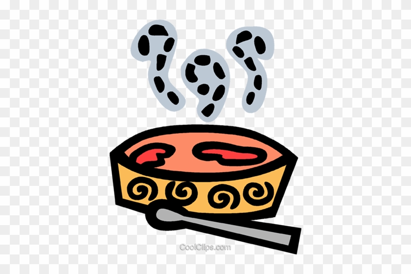 Bowl Of Soup Royalty Free Vector Clip Art Illustration - Bowl Of Soup Royalty Free Vector Clip Art Illustration #1391628