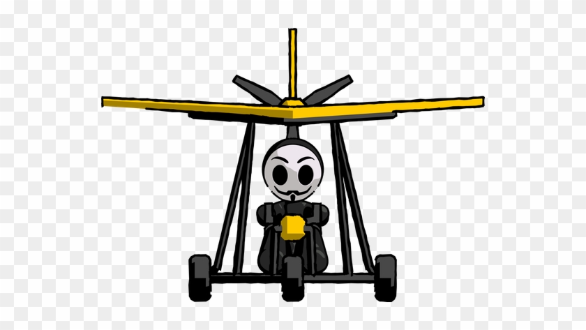 Anarchist Man In Ultralight Aircraft - Illustration #1391821