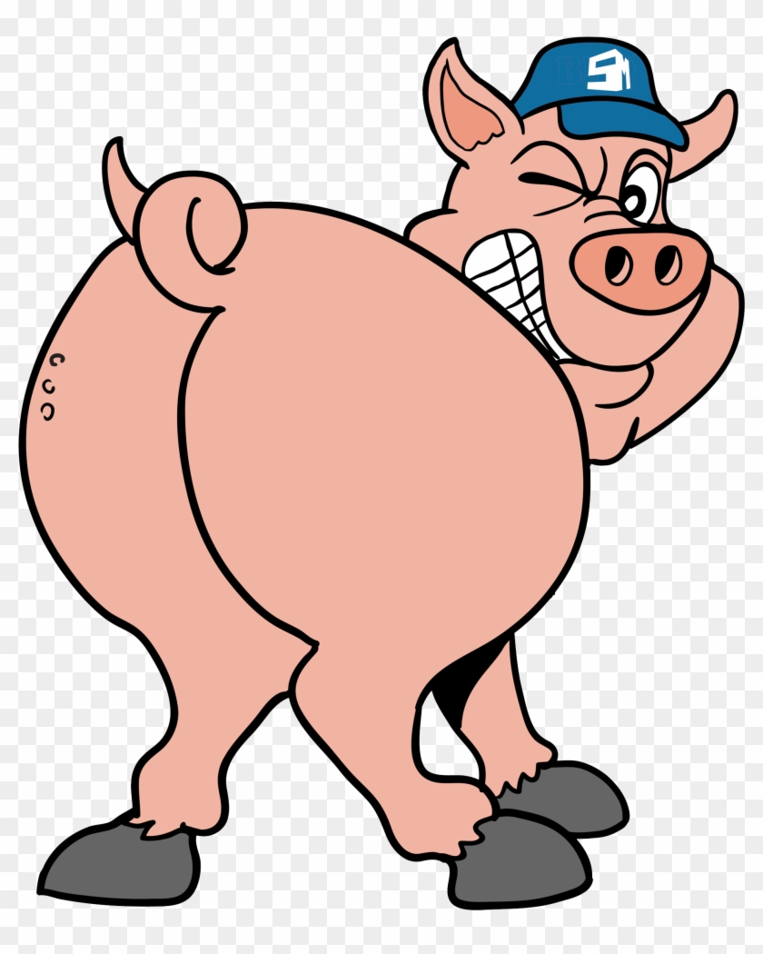Clipart Pig Bum - Butt Clip Art Pig #1391985