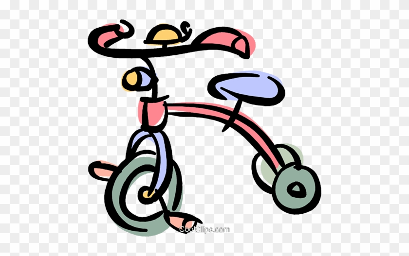Tricycle Royalty Free Vector Clip Art Illustration - Dreirad Clipart #1392257