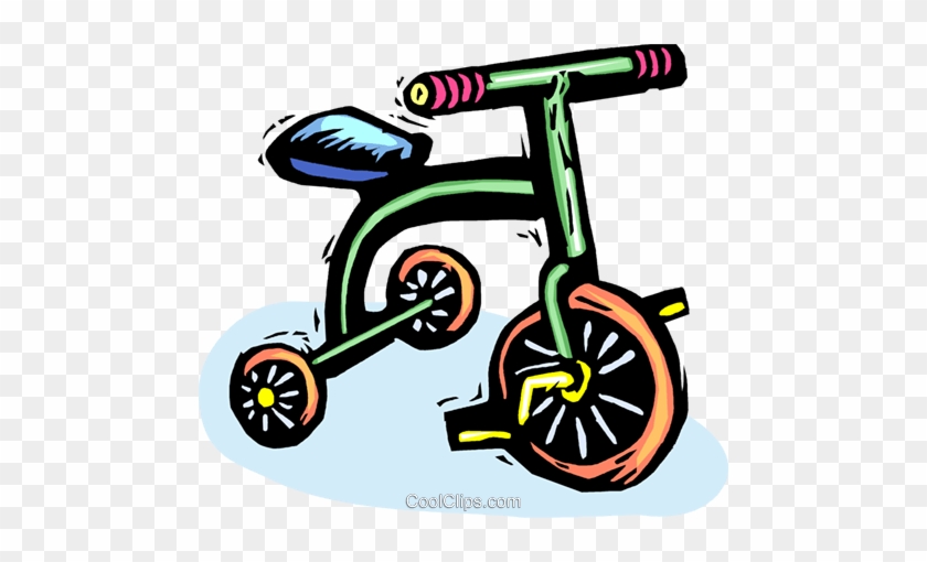 Tricycle Royalty Free Vector Clip Art Illustration - Tricycle #1392259