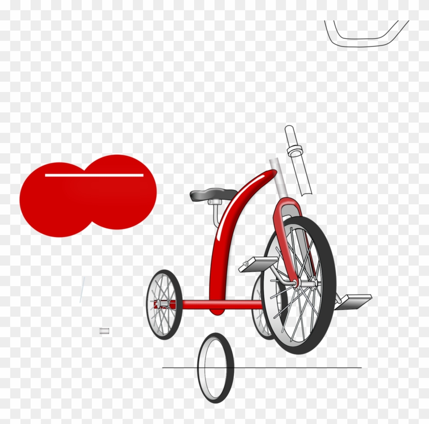 Sticker Tricycle Bicycle Decal Label - Old Tricycle Clipart Png #1392261