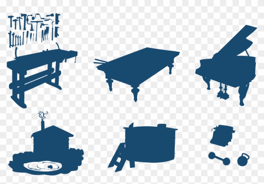 Silhouette Log Cabin Art Download Computer Icons - Blue Pool Table Bib #1392338