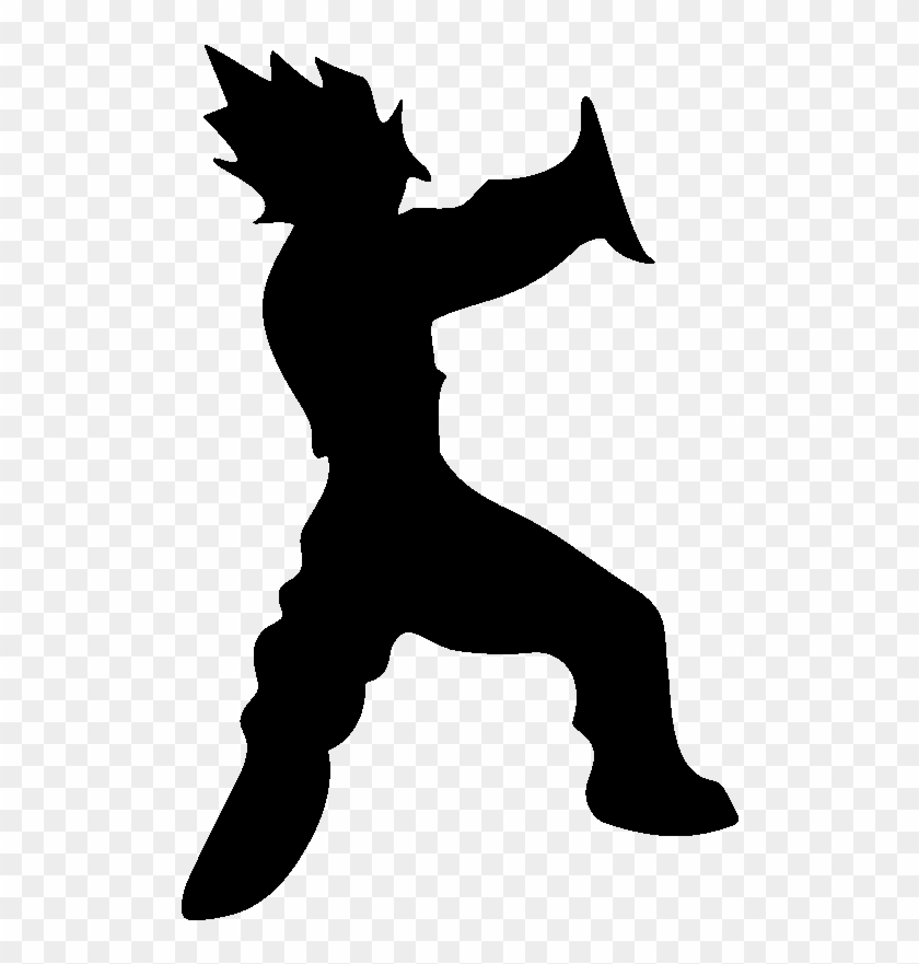 Sticker Ordinateur Silhouette Qui Combat Ambiance Sticker - Silhouette Dragon Ball Z #1392360