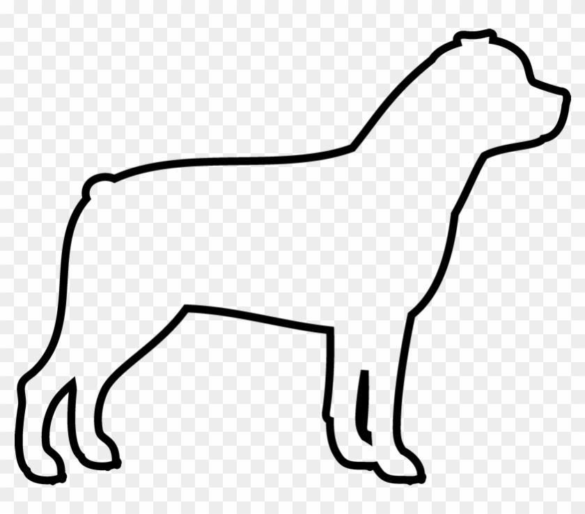 Rottweiler Rubber Stamp Cat - Rottweiler Outline #1392585