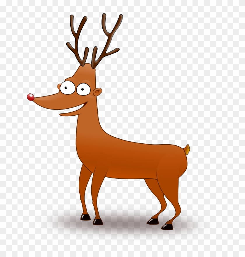 Clipart - Funny Cartoon Reindeer #1392645