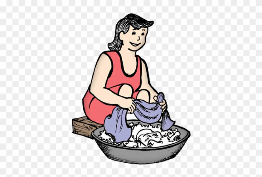 Home - Cartoon Image Of A Woman Washing Clothes #1392909