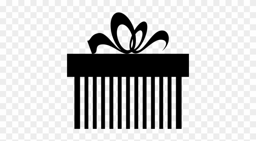 Giftbox Striped With Ribbon Vector - Png Gift Box Logo #1393034