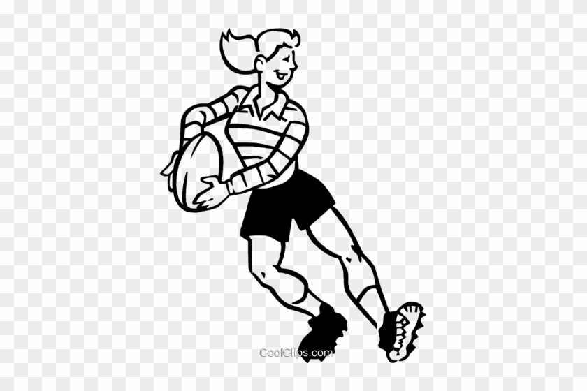 Rugby Player Royalty Free Vector Clip Art Illustration - Rugby Player #1393064