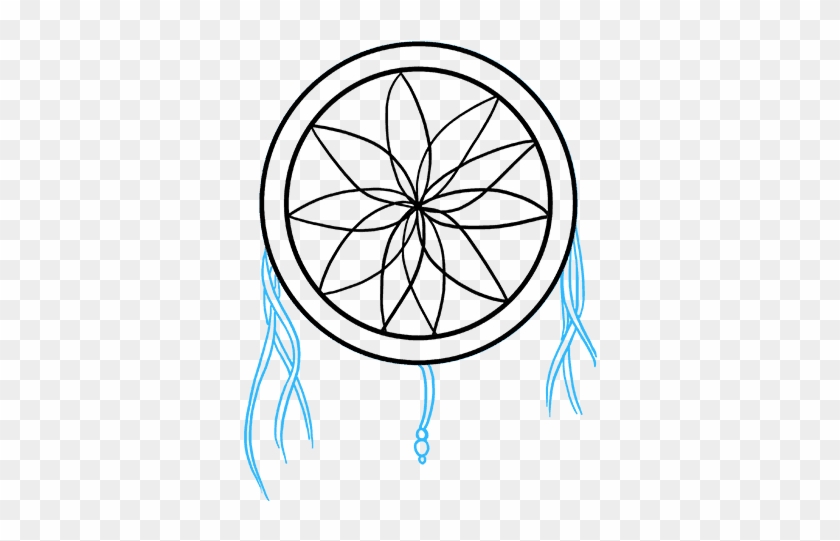 Dream Catcher Really Easy Drawing Tutorial Step - Drawing Of A Dream Catcher #1393163