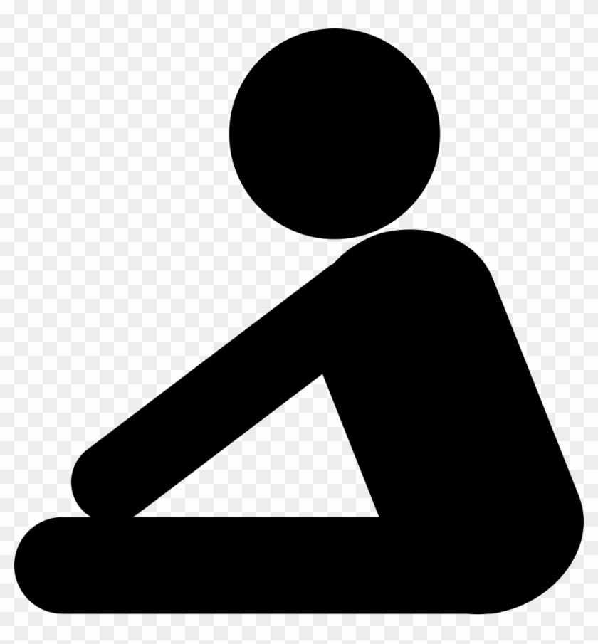 Yoga Frontal Flexion Posture Silhouette Of Side View - Flexion Icon #1393276