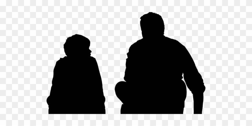 Father Child Son Daughter Silhouette - Father And Son Png #1393282