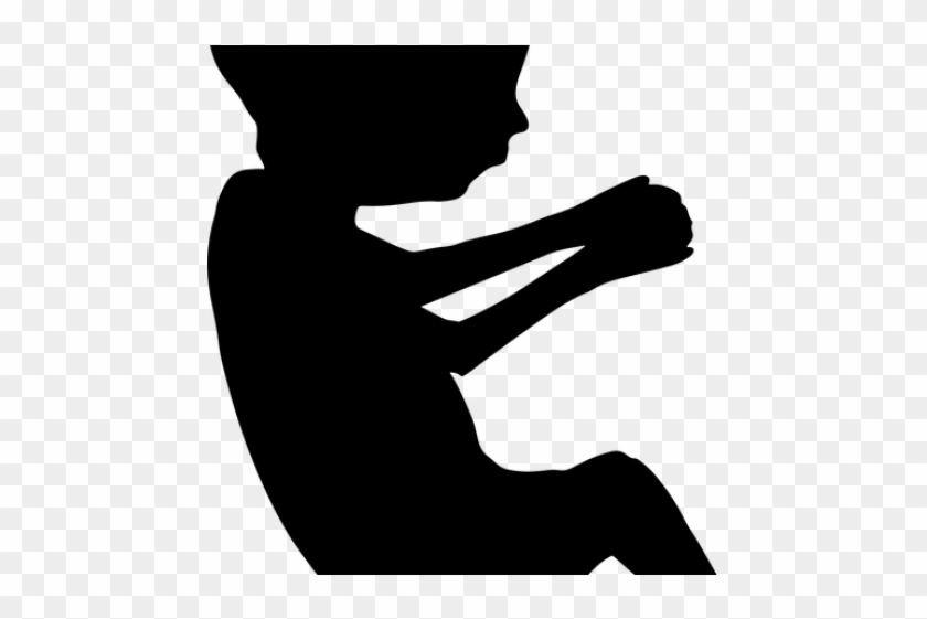 Mother And Baby Clipart Transparent - Baby Fetus Silhouette #1393285