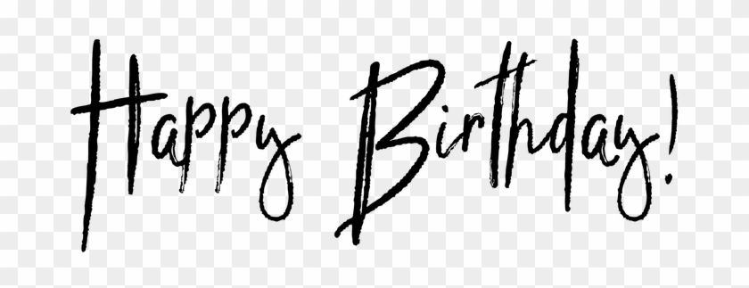 Happy Birthday Calligraphy Png File Png Mart I'm Happy - Happy Birthday Text Png #1393357