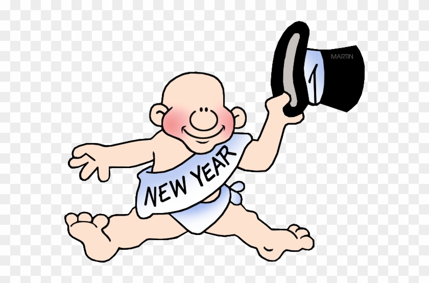 New Year's Baby - New Years Clipart Transparent #1393419