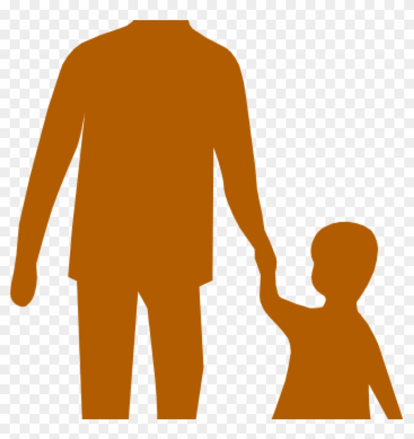 Adult Clipart Purple Adult Child Holding Hands Clip - Adult And Child #1393536