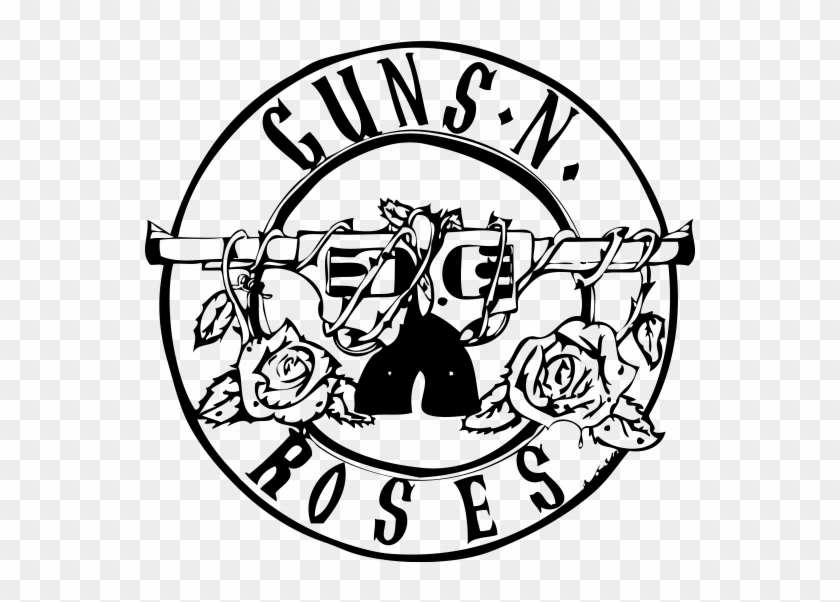 'guns And Roses' Men Round Neck Half Sleeve Music Bands - Logo Guns And Roses #1393562